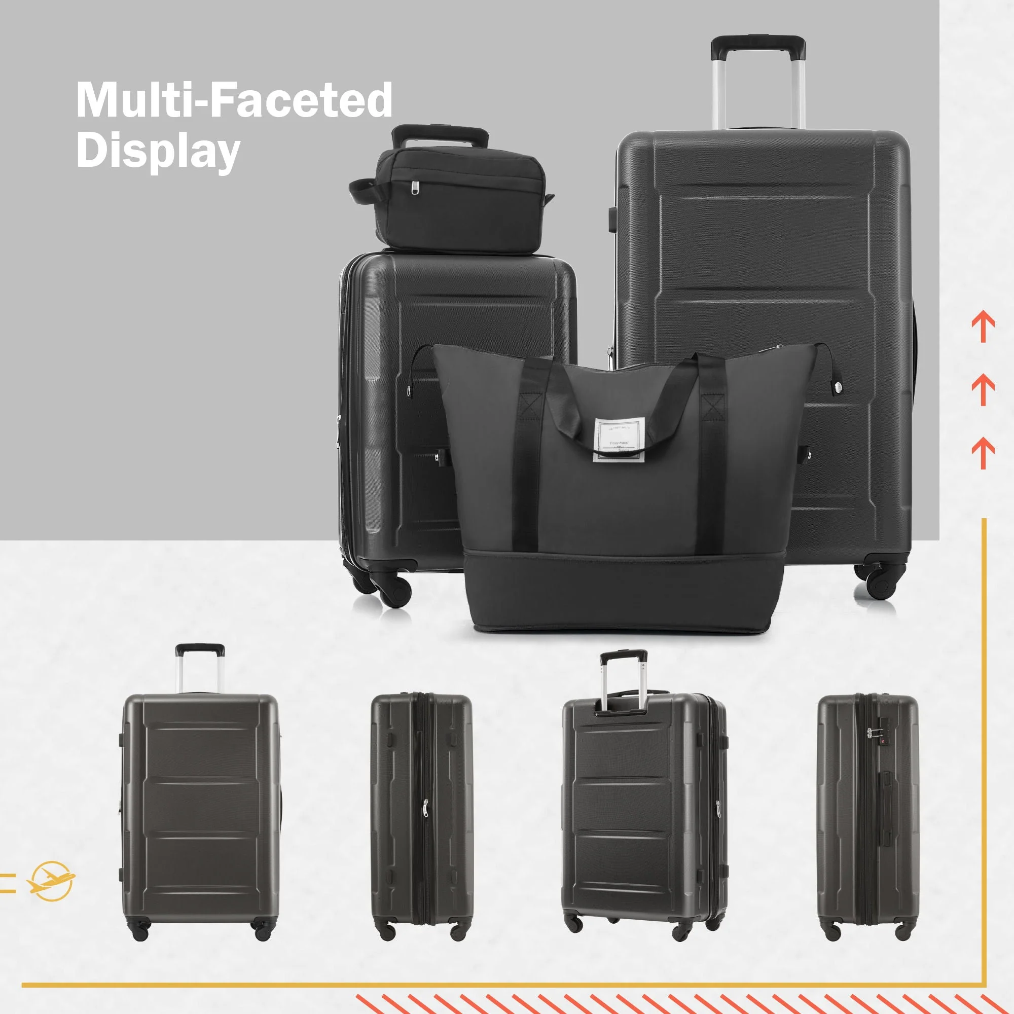 2 Piece Luggage Set With Bags Expanable Spinner Wheels ABS Lightweight Suitcase With Tsa Lock 20" / 28" - Image 13