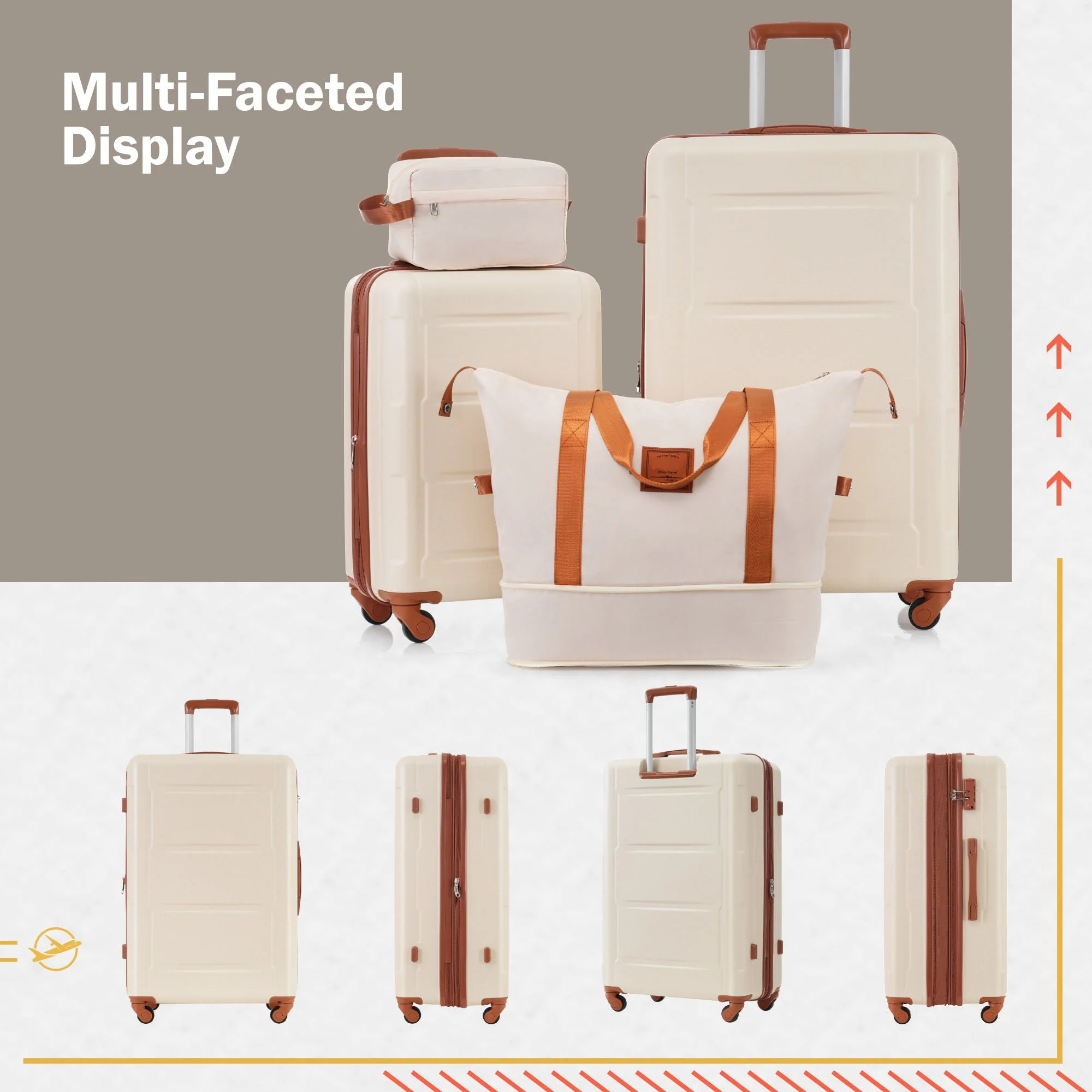 2 Piece Luggage Set With Bags Expanable Spinner Wheels ABS Lightweight Suitcase With Tsa Lock 20" / 28" - Image 19