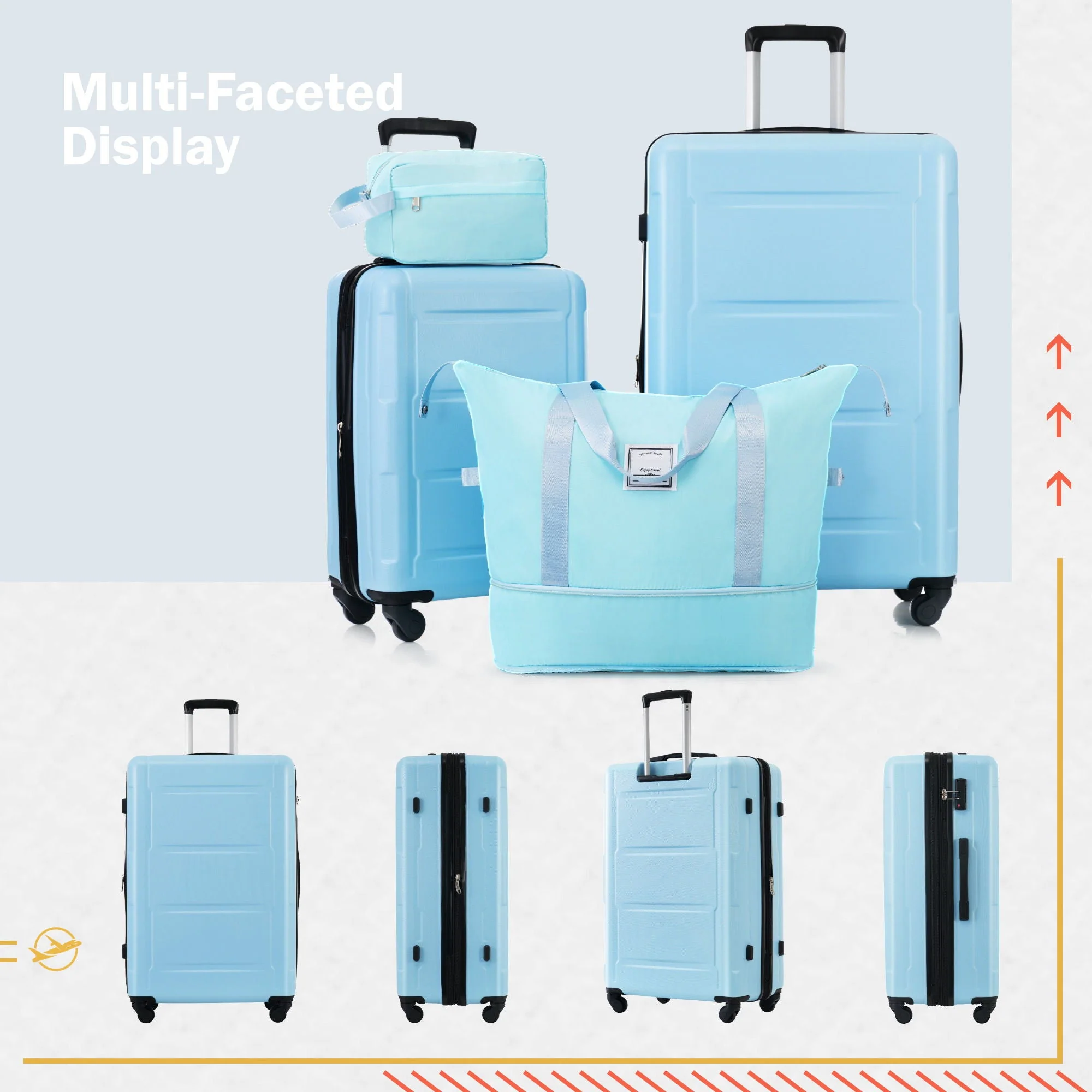 2 Piece Luggage Set With Bags Expanable Spinner Wheels ABS Lightweight Suitcase With Tsa Lock 20" / 28" - Image 24