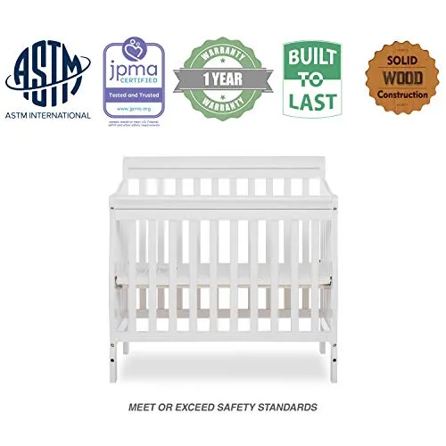 4 in 1 Convertible Mini Crib - White - Image 5