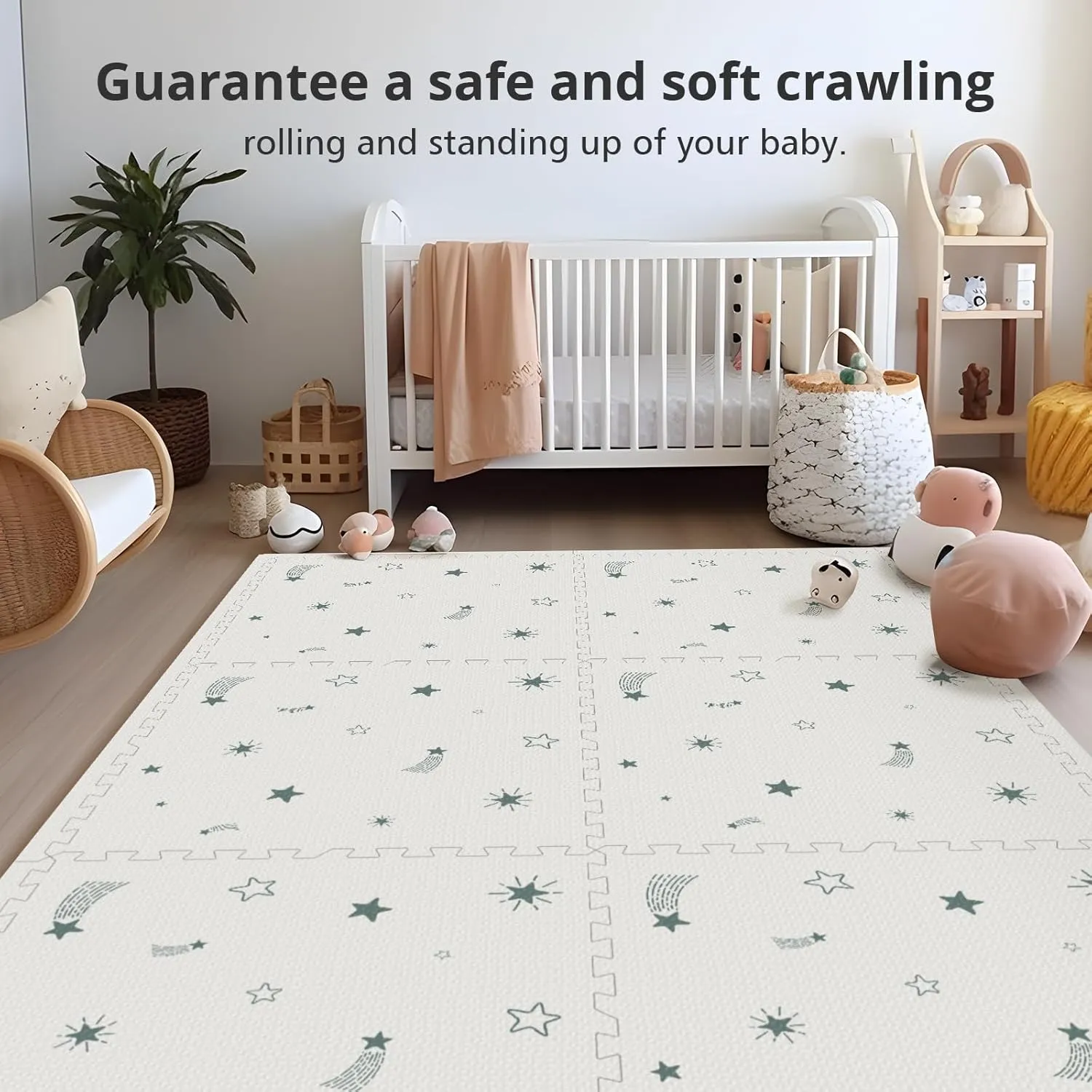 Baby Foam Play Mat - 72x48 Inch Interlocking Crawling Mat for Infants - Image 5
