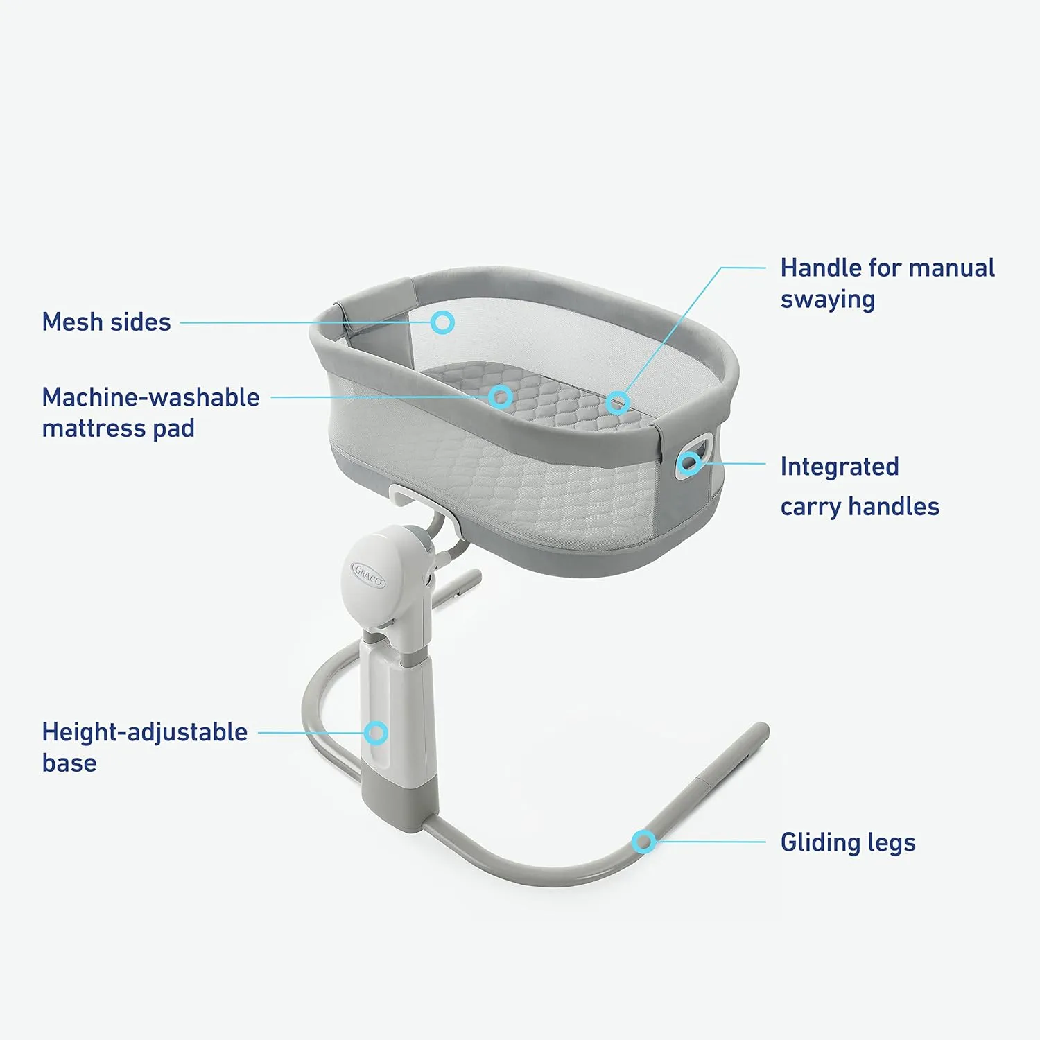 DreamMore Bedside Bassinet Deluxe - Skyler - Image 5