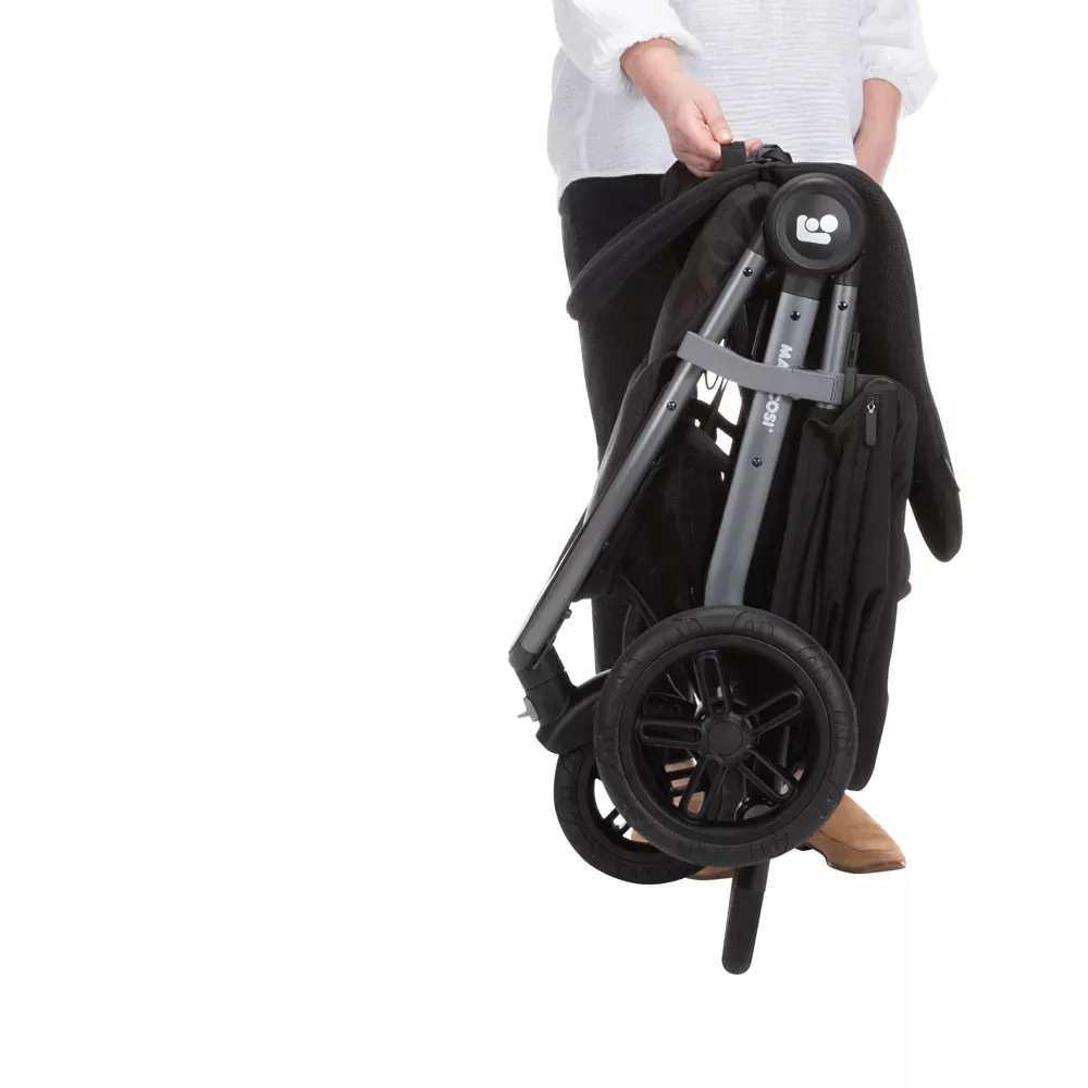 Gia XP Luxe 3-Wheel Travel System - Midnight Black - Image 3