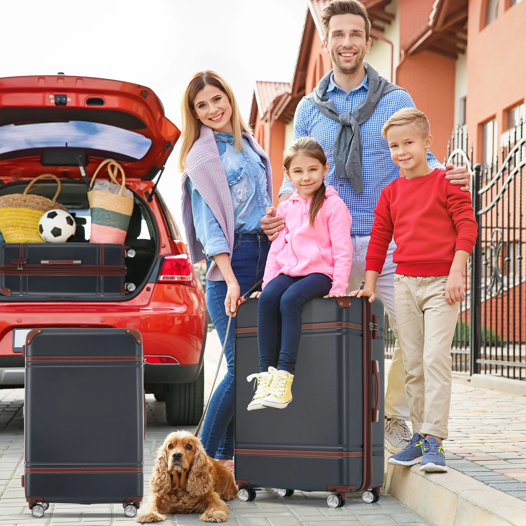 Hardshell Luggage Sets 3 Pieces 20" / 24" Luggages and Cosmetic Case Spinner Suitcase With Tsa Lock Lightweight - Image 10