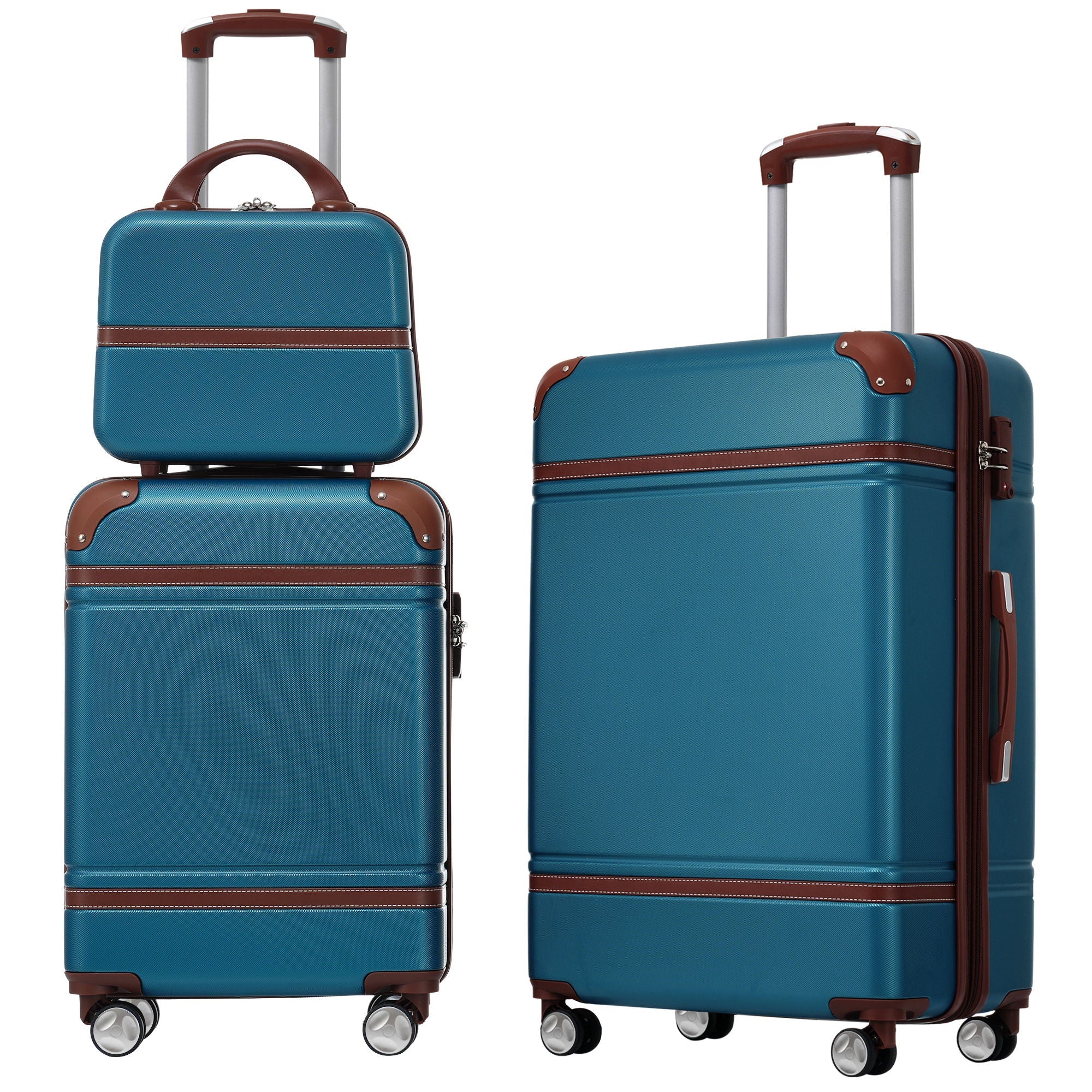 Hardshell Luggage Sets 3 Pieces 20" / 24" Luggages and Cosmetic Case Spinner Suitcase With Tsa Lock Lightweight - Image 3