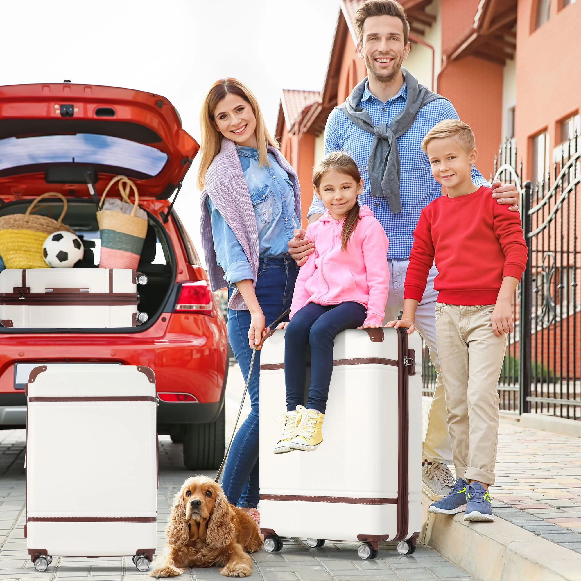 Hardshell Luggage Sets 4 Pieces 20" / 24" / 28" Luggages and Cosmetic Case Spinner Suitcase With Tsa Lock Lightweight - Image 20