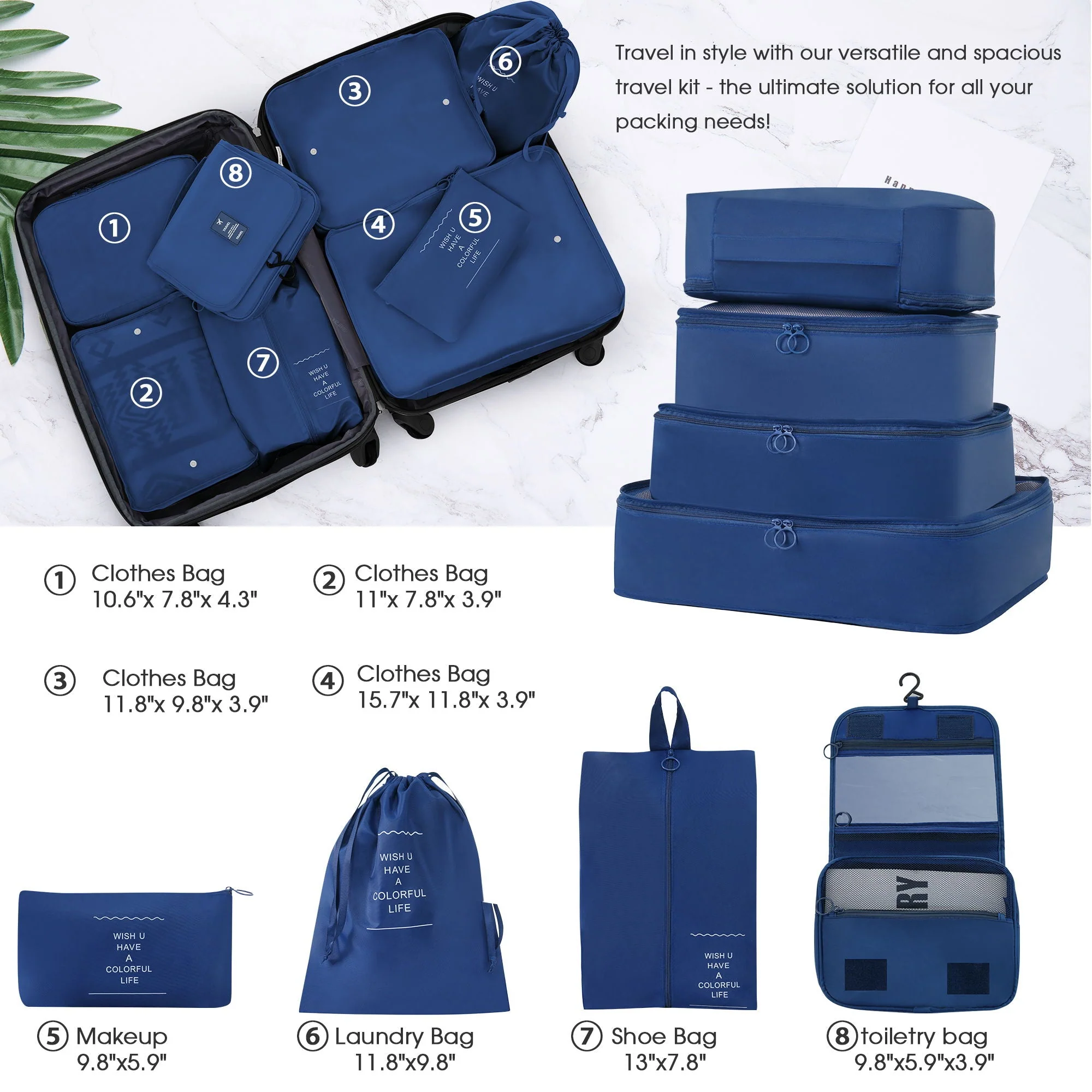 Hardshell Luggage Sets 4 Pieces + Bag Spinner Suitcase With Tsa Lock Lightweight - 16" / 20" / 24" / 28" Luggages - Image 12