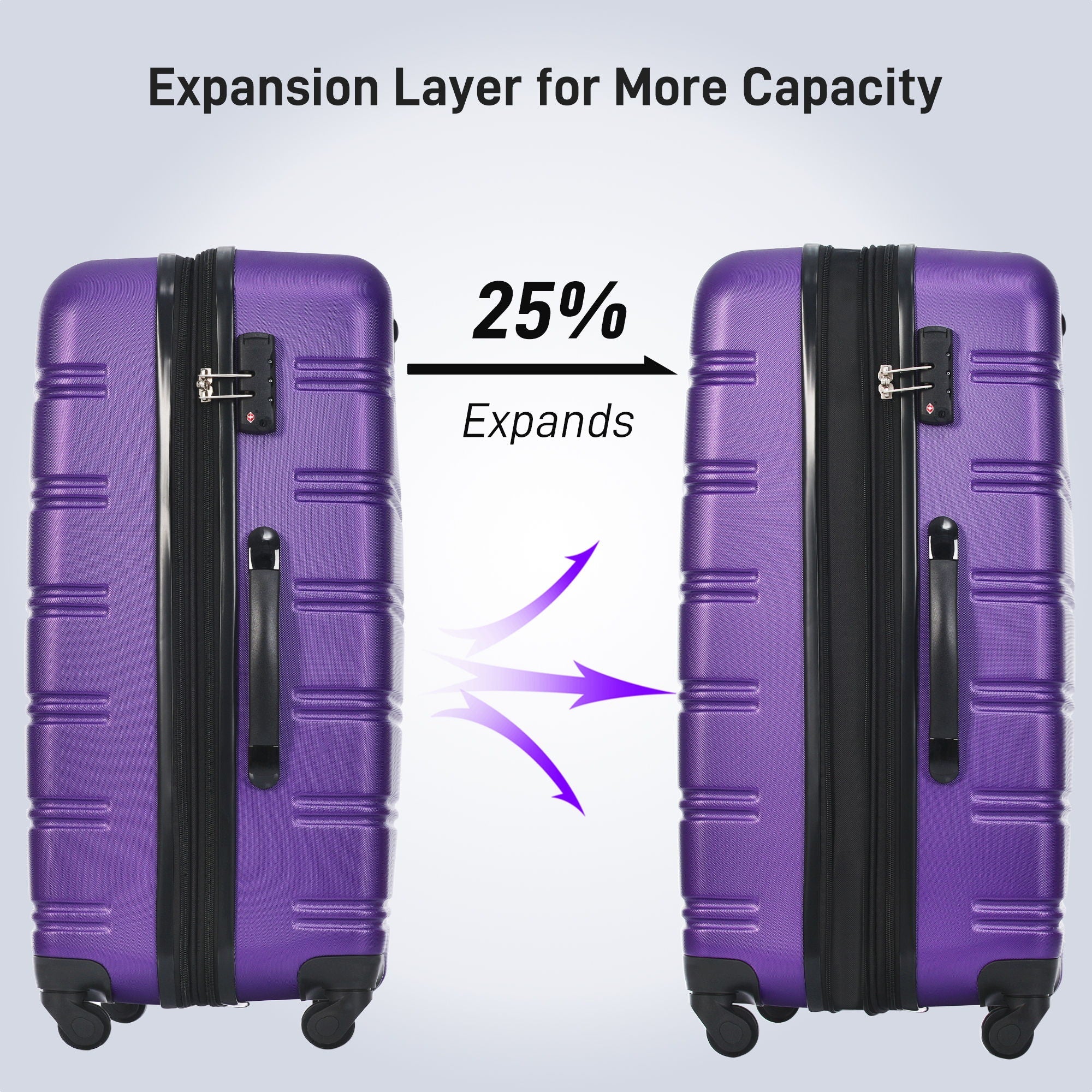 Hardshell Luggage Sets 4 Pieces + Bag Spinner Suitcase With Tsa Lock Lightweight - 16" / 20" / 24" / 28" Luggages - Image 13