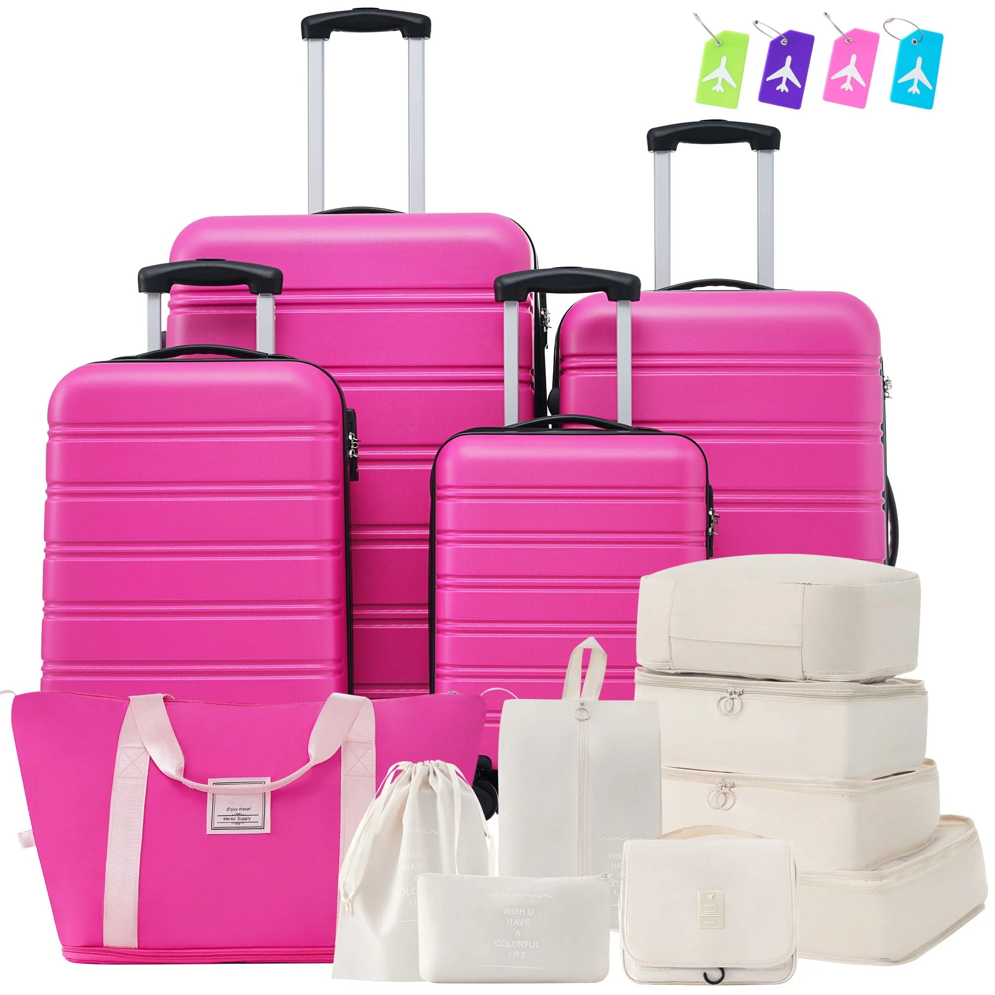 Hardshell Luggage Sets 4 Pieces + Bag Spinner Suitcase With Tsa Lock Lightweight - 16" / 20" / 24" / 28" Luggages - Image 4
