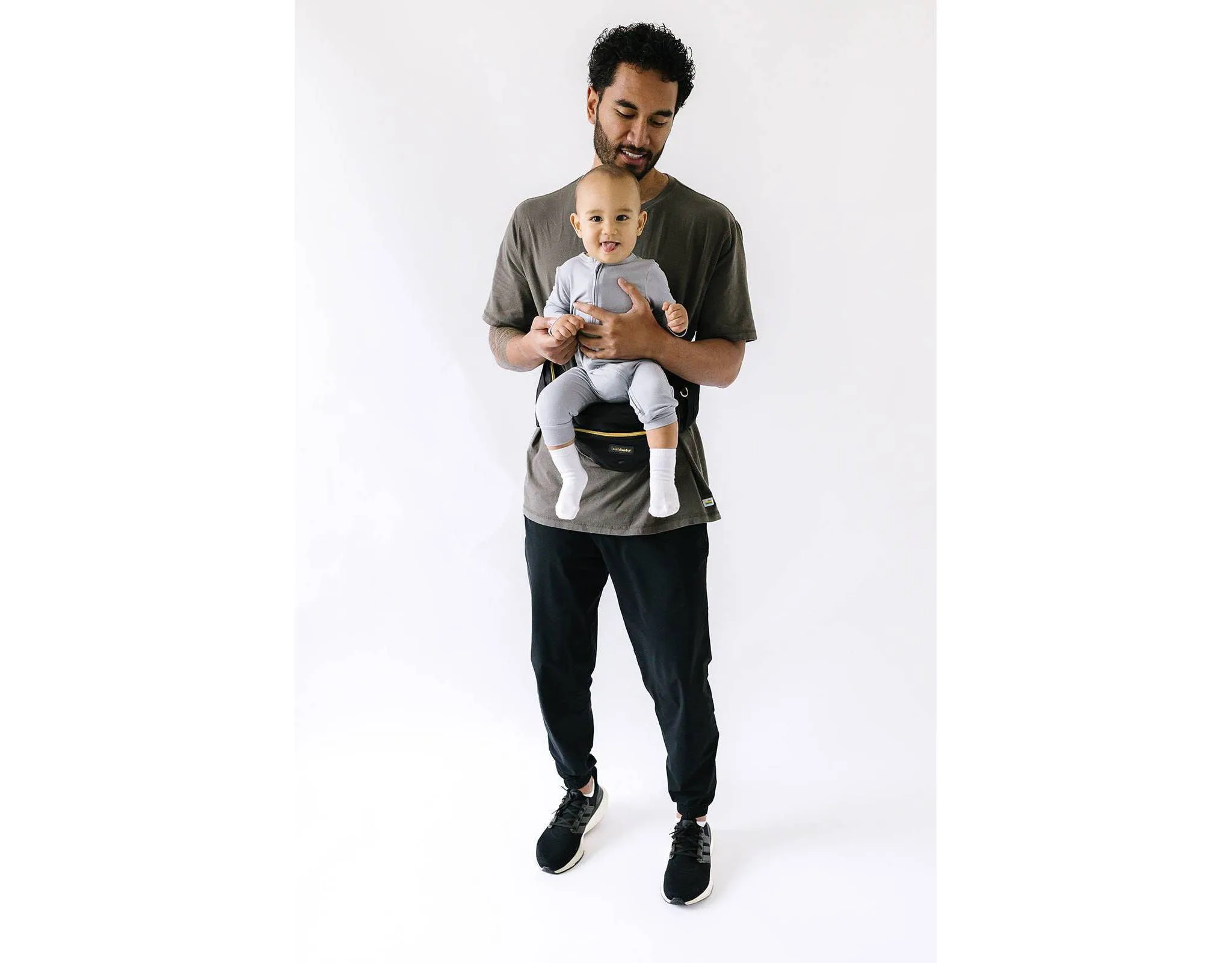 Hip Seat Baby Carrier - Black/Gold - Image 5