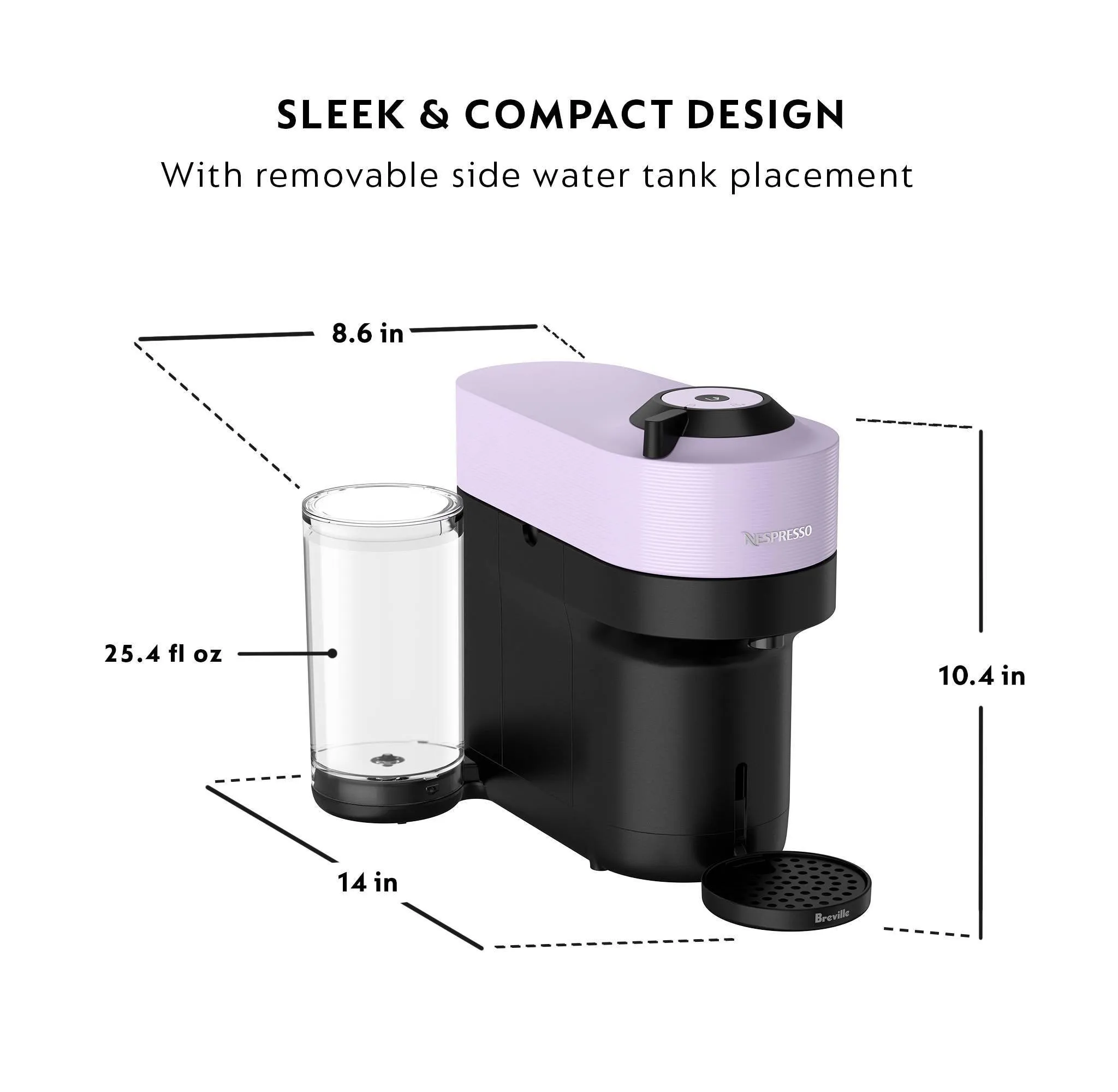Nespresso Vertuo Pop+ Espresso Maker - Lilac - Image 4