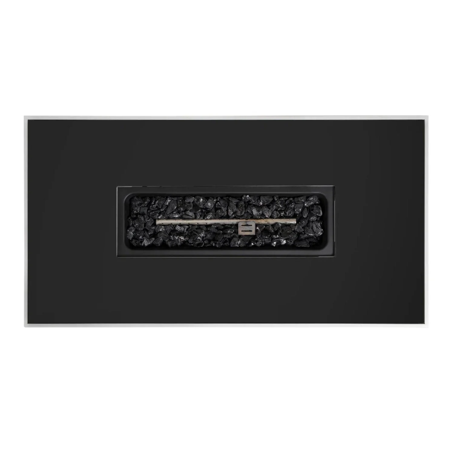 Outdoor 43" Rectangular Fire Pit Table With Adjustable Flame Control - White - Image 4