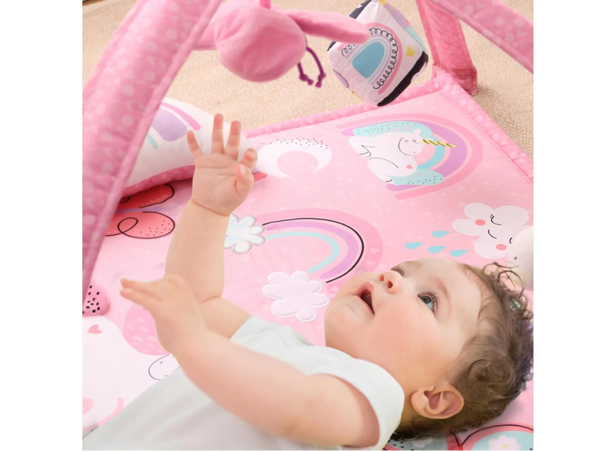Rainbow Paradise 7-in-1 Activity Gym & Play Mat for Baby - Image 5
