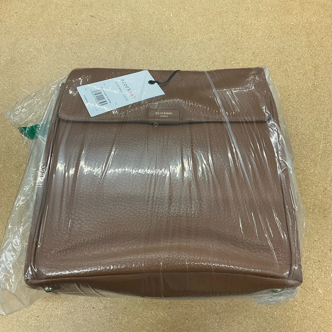 St James Leather Diaper Bag - Tan - Image 4