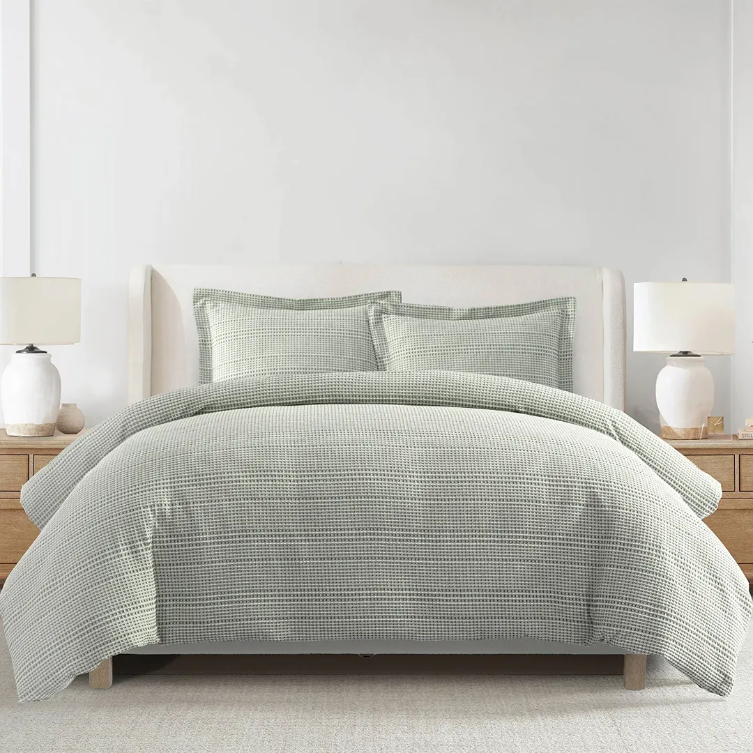 Waffle 3-Piece Comfort Set King Size - Green - Image 3